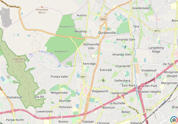 Map location of Kenridge 